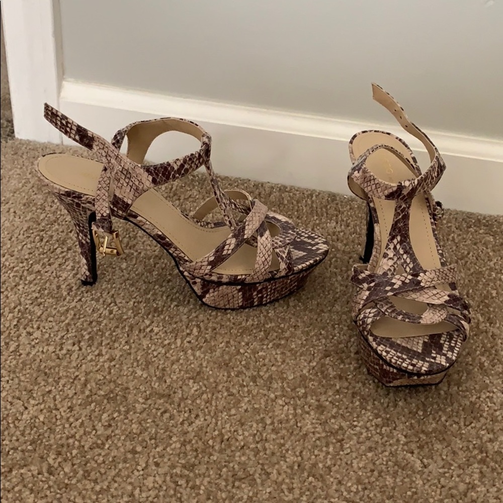 BCBG Snake Skin High Heels